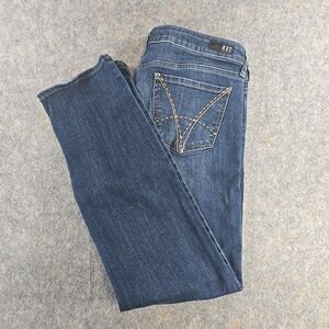 Kut from the Kloth Catherine Boyfriend Straight Leg Jeans Denim Mid Rise Sz 14